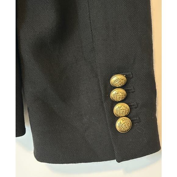 J. Crew Rhodes Black Wool Blazer Style E1037 Size 8 Tall Long Preppy Designer - Picture 10 of 15